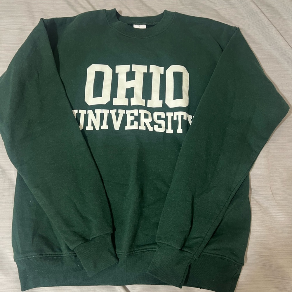 Hanes Green Crewneck Sweater Ohio University